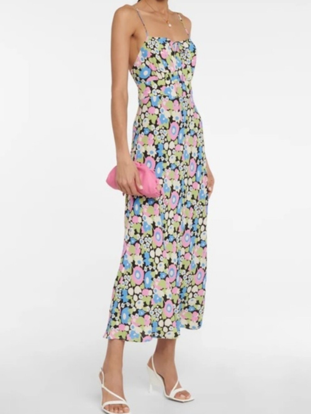 Rixo Maeve Printed Floral Midi Dress